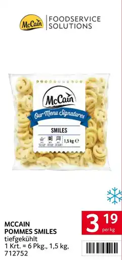 Transgourmet Mccain pommes smiles Angebot