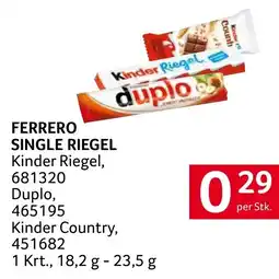 Transgourmet Ferrero single riegel Angebot