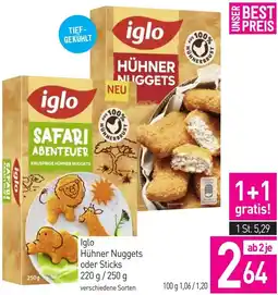 Sutterlüty Iglo Hühner Nuggets oder Sticks Angebot