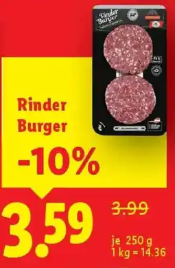 Lidl Rinder Burger Angebot