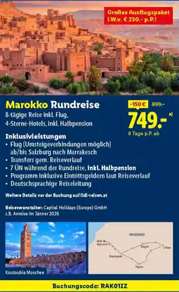 Lidl Marokko rundreise Angebot