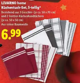 Lidl Livarno home küchentuch-set 5-teilig Angebot