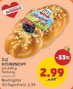 PENNY Ölz rosinenzopf Angebot