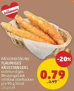 PENNY Bäckerkrönung flaumiges käsestangerl Angebot