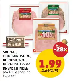 PENNY Sauna honigkrusten, kürbiskern, burgunder od. krenschinken Angebot