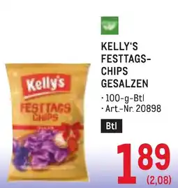 Metro Kelly's festtags- chips gesalzen Angebot