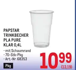 Metro Papstar trinkbecher pla pure klar Angebot