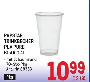 Metro Papstar trinkbecher pla pure klar Angebot