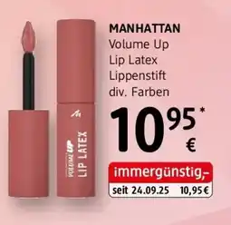 dm Manhattan volume up lip latex lippenstift div. farben Angebot