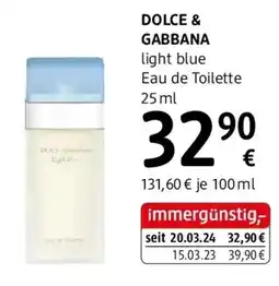 dm DOLCE & GABBANA light blue Eau de Toilette Angebot