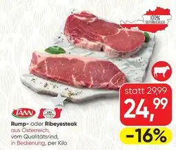SPAR Gourmet Rump- oder Ribeyesteak aus Österreich, vom Qualitätsrind, Angebot