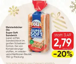 SPAR Gourmet Meisterbäcker Ölz Super Soft Sandwich Angebot