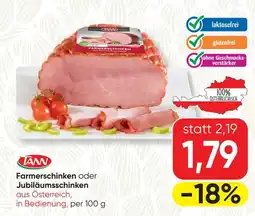 SPAR Gourmet Farmerschinken oder Jubiläumsschinken aus Österreich Angebot