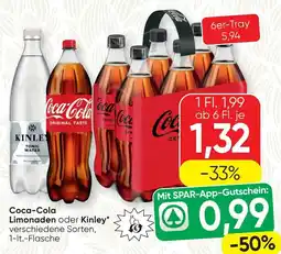 SPAR Gourmet Coca-Cola Coca Col Limonaden oder Kinley verschiedene Sorten Angebot