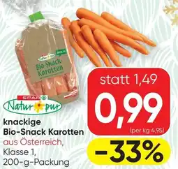SPAR Gourmet knackige Bio-Snack- Karotten Angebot