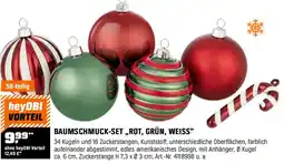 OBI Baumschmuck-set rot,grün, weiss Angebot