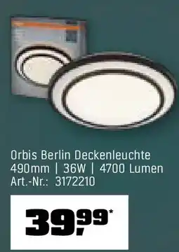 OBI Orbis Berlin Deckenleuchte Angebot