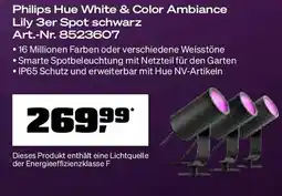OBI Philips Hue White & Color Ambiance Lily 3er Spot schwarz Angebot