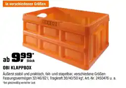 OBI Klappbox Orange Angebot
