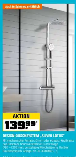 OBI Design Duschsystem Silver Lotus Chrom Angebot