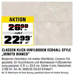 OBI Classen klick-vinylboden eco4all style Angebot