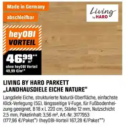 OBI Living by haro parkett Angebot