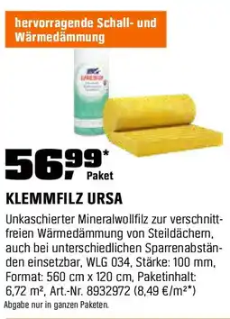 OBI Klemmfilz ursa Angebot