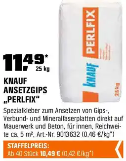 OBI Knauf ansetzgips perlfix Angebot