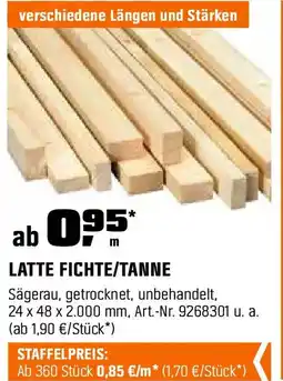 OBI Latte fichte/tanne Angebot