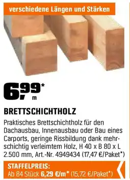 OBI Brettschichtholz Angebot