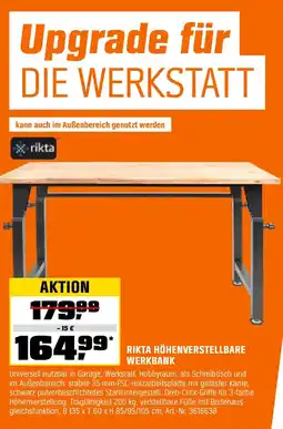 OBI Rikta höhenverstellbare werkbank Angebot