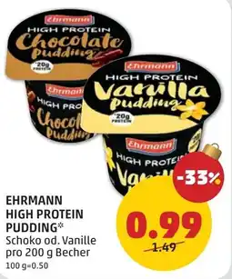 PENNY Ehrmann high protein pudding Angebot