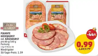 Pikante käsewurst od. käsewurst