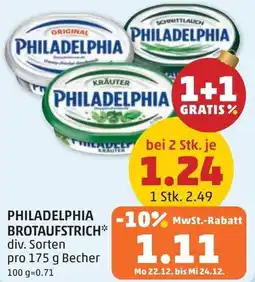 PENNY Philadelphia brotaufstrich Angebot