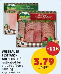 PENNY Wiesbauer festtags- aufschnitt Angebot