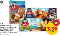 PENNY Iglo fischstäbchen, backfisch-stäbchen od. polardorsch knusperhülle Angebot