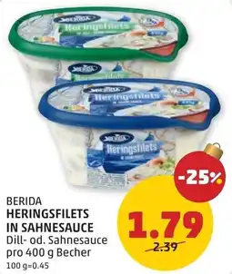 PENNY Berida heringsfilets in sahnesauce Angebot