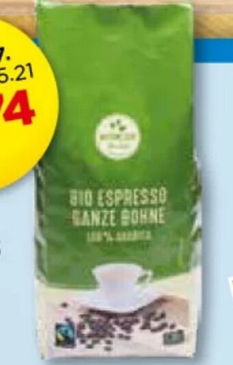 Unimarkt Bio Kaffee Espresso Angebot