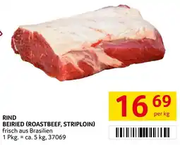 Transgourmet Rind beiried (roastbeef, striploin) Angebot