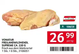 Transgourmet Vonatur freilandwildhendl supreme ca Angebot