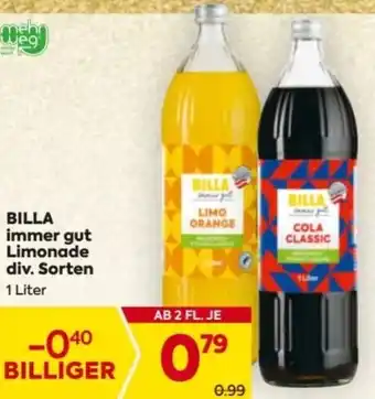 BILLA immer gut Limonade div. Sorten