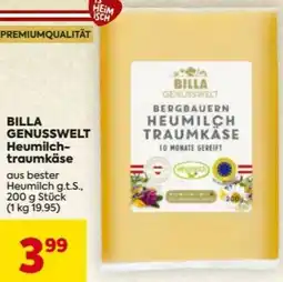 Billa Billa genusswelt Heumilch- traumkäse Angebot