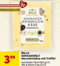 Billa BILLA GENUSSWELT Heumilchkäse mit Trüffel Angebot