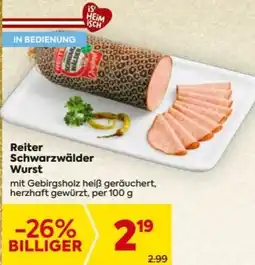 Billa Reiter Schwarzwälder Wurst Angebot