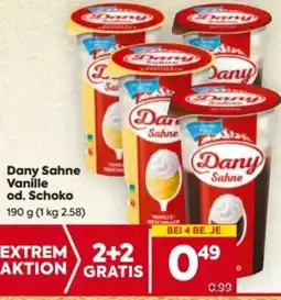 Billa Dany Sahne Vanille od. Schoko Angebot