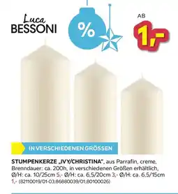 Möbelix Luca Bessoni Stumpenkerze Ivy Angebot