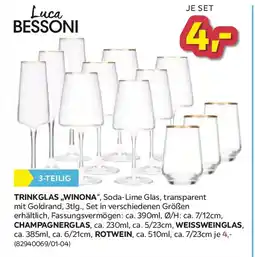 Möbelix Luca Bessoni Trinkglas Winona Angebot