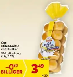 Billa Ölz Milchbrötle mit Butter Angebot