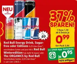Interspar Red bull energy drink, sugar- free oder editions, the organics by red bull Angebot