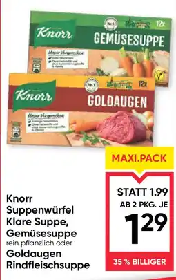 Maximarkt Knorr Suppenwürfel Klare Suppe, Gemüsesuppe Angebot